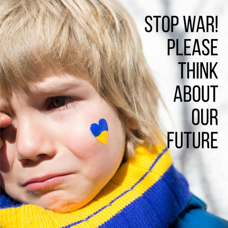 Platilla de diseño Stop War Motivational Call Instagram