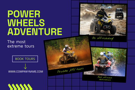 Extreme ATV Tours Ad Mood Board Design Template
