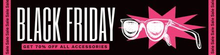 Designvorlage Black Friday-Angebote für trendige Brillen für Twitter