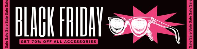Plantilla de diseño de Black Friday Deals on Trendy Eyewear Twitter 