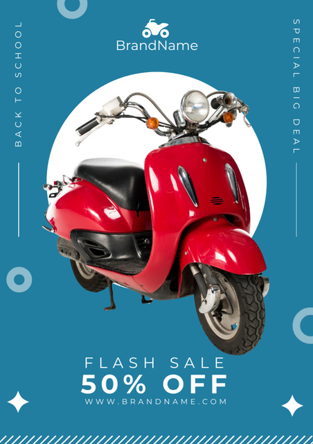 Scooter Sales Offer Poster A3 Design Template