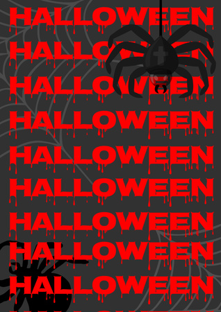 Halloween Celebration with Scary Pumpkins Poster Modelo de Design