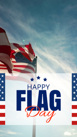 Šťastný den americké vlajky Instagram Video Story Šablona návrhu