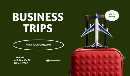 Plantilla de diseño de Business Travel Agency Services Offer Business card 