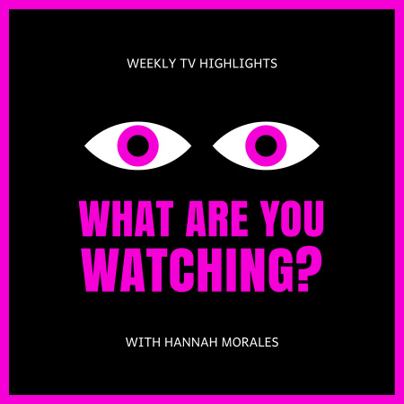 Platilla de diseño TV Highlights Podcast Cover with Cartoon Eyes Podcast Cover