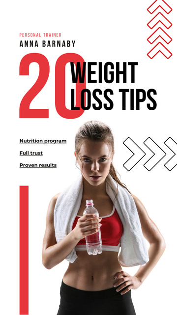 Modèle de visuel Weight Loss Program Ad with Fit Woman - Instagram Story