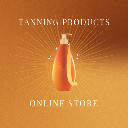 Tanning Products in Online Store Animated Logo Design Template