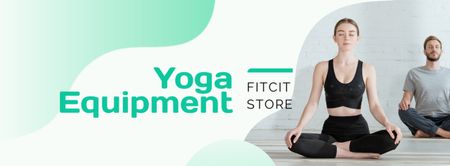 Designvorlage Angebot an Yoga-Ausrüstung für Facebook cover