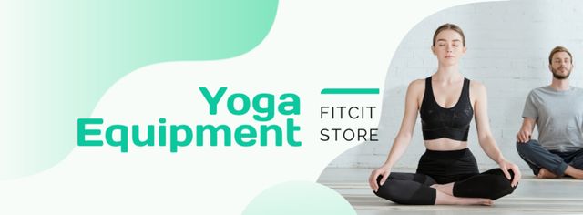 Yoga Equipment Offer Facebook cover Modelo de Design