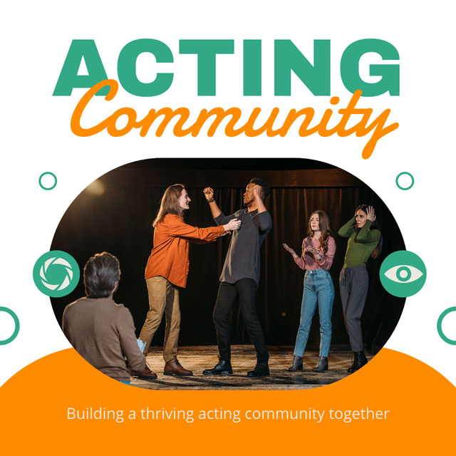 Acting Community of Talented People Instagram ADデザインテンプレート