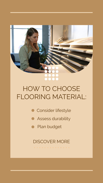 Expert Advice On Choosing Flooring Material Instagram Video Story Modelo de Design
