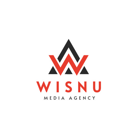 Designvorlage Emblem of Media Agency für Logo 1080x1080px