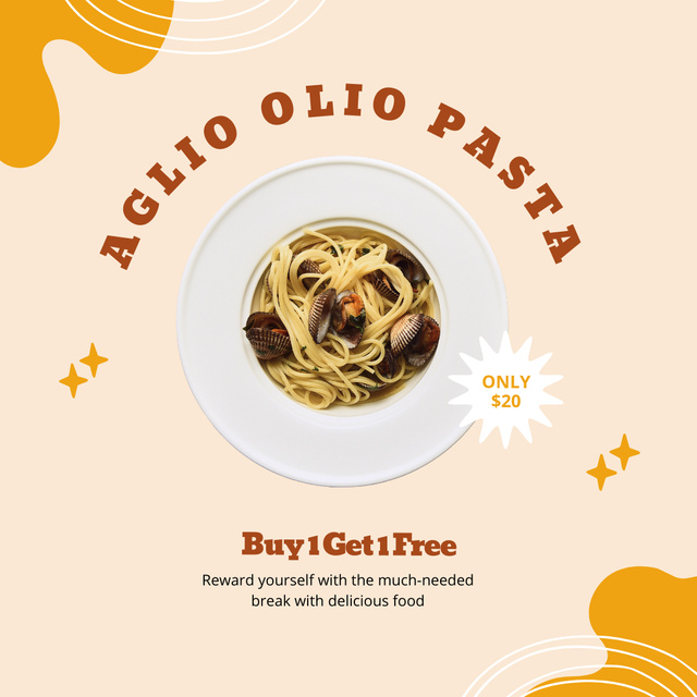 Special Price for Italian Pasta Instagram Design Template