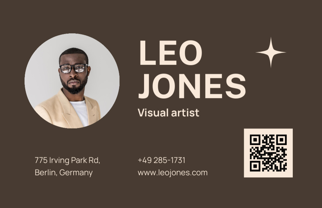 Visual Artist Service Offer Business Card 85x55mm Modelo de Design