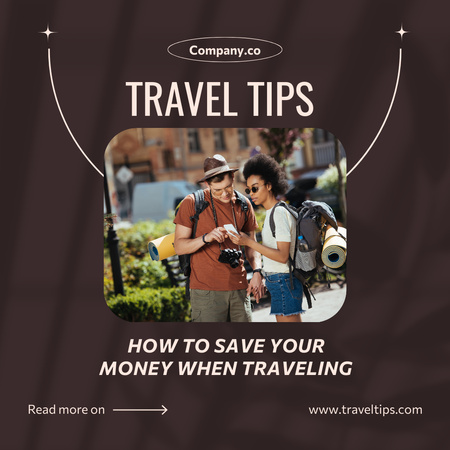 Travel Tips with Tourists in Town Instagram Design Template