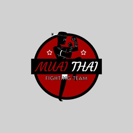 Fighting Sport Team Emblem Logo Design Template
