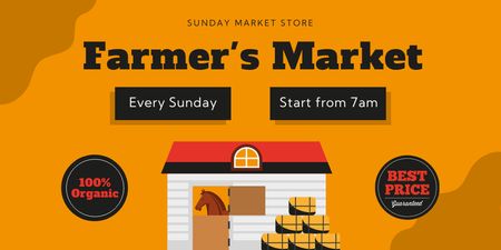Offering Best Prices at Farmers Market Twitter Design Template