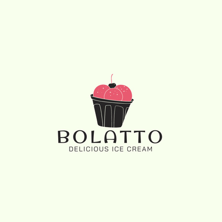 bolatto sorvete, design do logotipo Logo Modelo de Design
