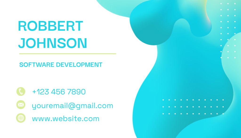 Template di design Agency on Services of Software Development Business Card US