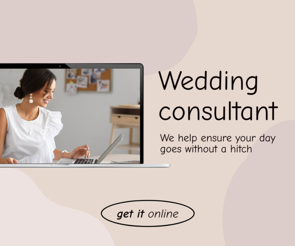 Wedding Consultant Services Ad Medium Rectangle Modelo de Design