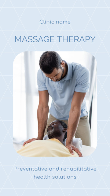 Therapeutic Massage Center Instagram Video Story Modelo de Design