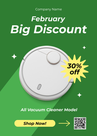 Platilla de diseño All Vacuum Cleaners Big Discount Green Flayer