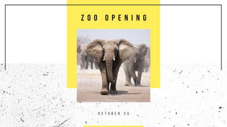 Template di design Elephants in Natural Habitat FB event cover