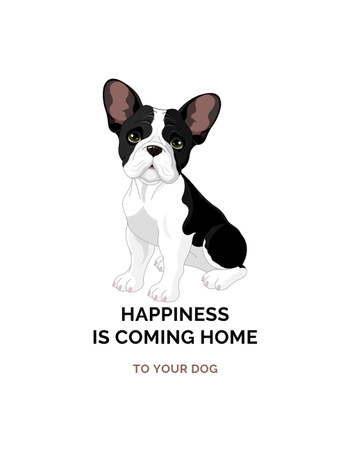 Cute Phrase about Dogs T-Shirt Design Template