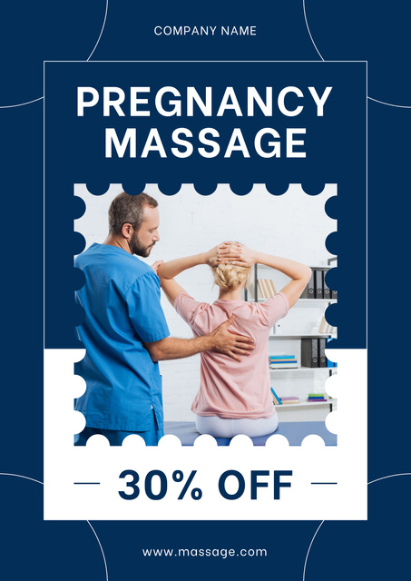 Spa Massage Services for Pregnant Women With Discounts Poster Šablona návrhu
