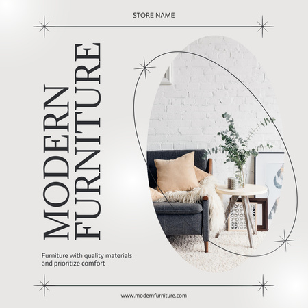 Nabídka výprodeje moderního nábytku Instagram AD Šablona návrhu
