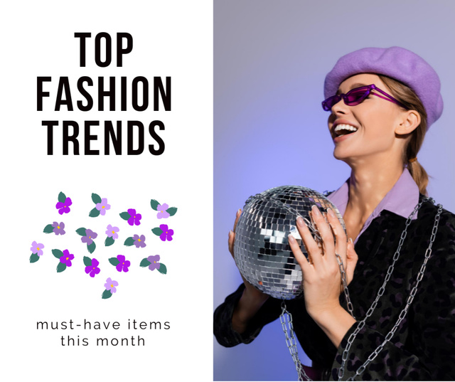 Designvorlage Top Fashion Trends für Facebook