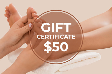 Foot Massage Services Gift Certificate Design Template