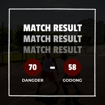 Scoreboard with Match Result Instagram Design Template