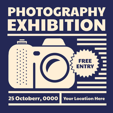 Ontwerpsjabloon van Instagram van Photography Exhibition Event 