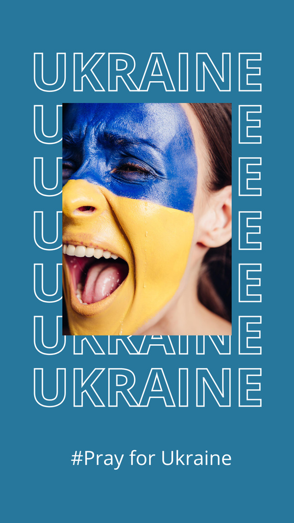 Plantilla de diseño de Painful Prayer for Ukraine Instagram Story 
