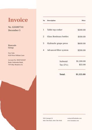 Designvorlage Business Company Services with Painted Spots für Invoice