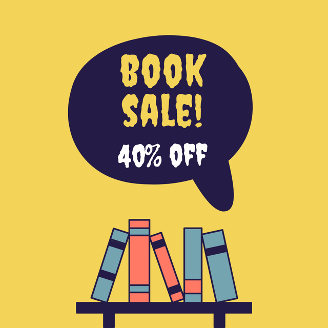 Ontwerpsjabloon van Instagram van Nice Books Discount Ad