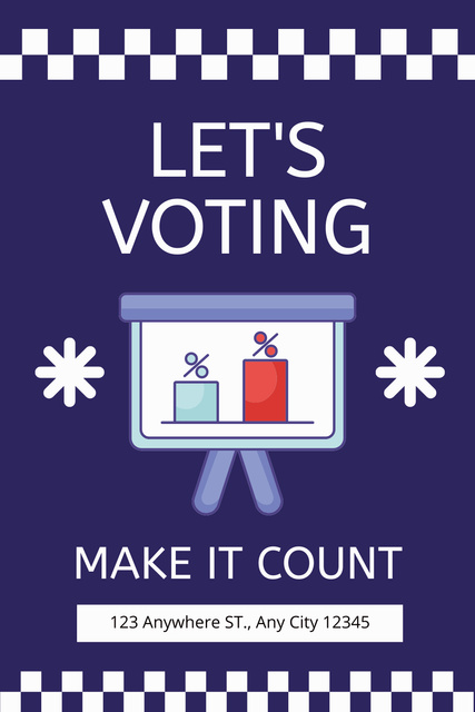Ontwerpsjabloon van Pinterest van Counting Votes in Elections