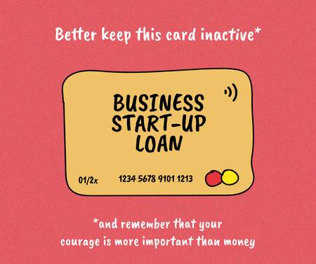 Ontwerpsjabloon van Facebook van Start-up Loan concept with Credit Card