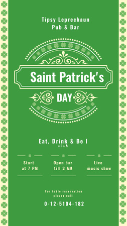 Saint Patrick's Day card Instagram Story Modelo de Design