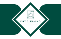 Dry Cleaning Company Emblem with Washing Machine