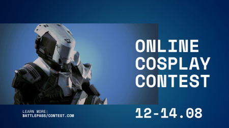 Designvorlage Gaming Cosplay Contest Ad für Full HD video