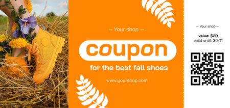 Exciting Autumn Sale Begins Coupon Din Large Design Template