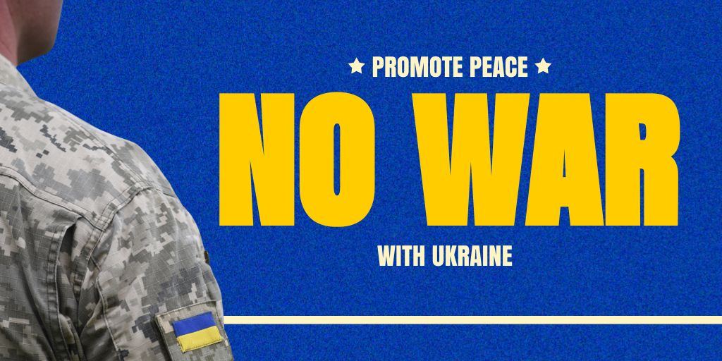 No War in Ukraine Twitter Πρότυπο σχεδίασης