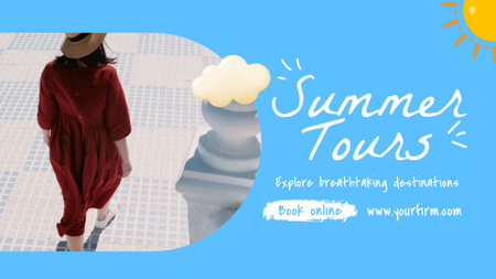 Summer Tours With Online Booking And Seaside Landscape Full HD video Design Template