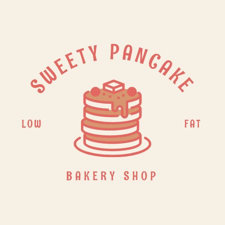 Platilla de diseño Delicious Pancakes on Plate with Berries Logo