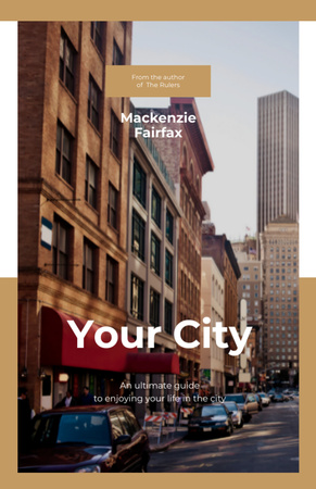 City Guide with Narrow Street View Booklet 5.5x8.5in Šablona návrhu