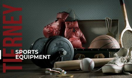 Sports equipment Sale Offer Business card Design Template