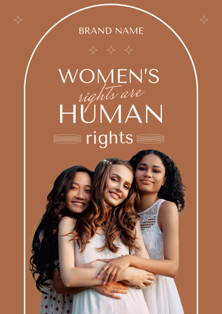 Szablon projektu Wspieranie inicjatyw na rzecz sprawiedliwości płci inspirującym cytatem Poster