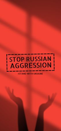 Stop Russian Aggression Flyer DIN Large Design Template